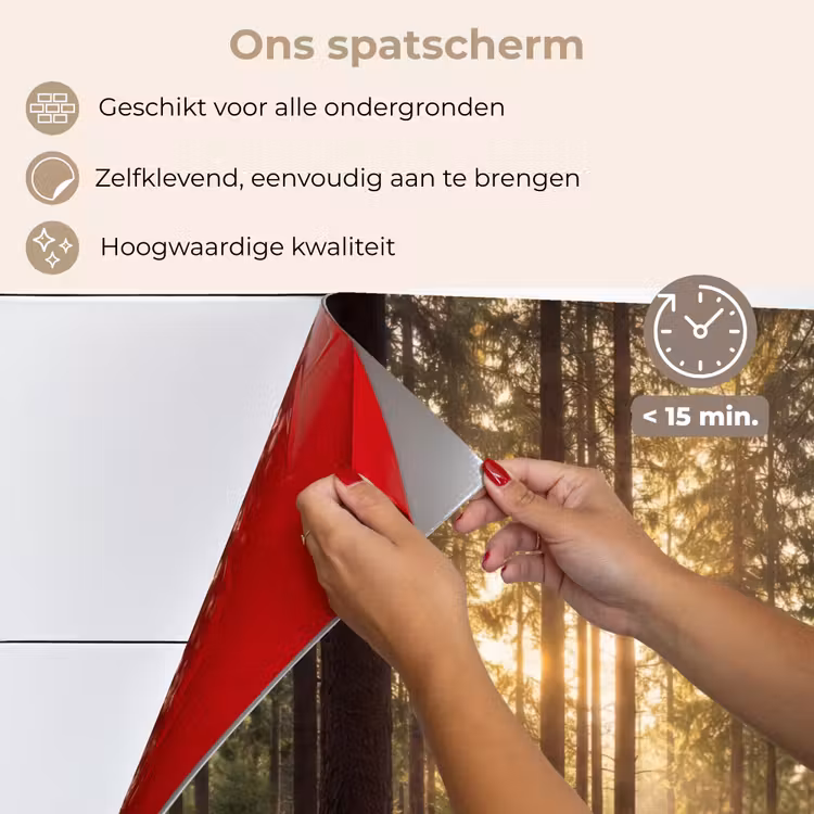 Spatscherm keuken - Bos - Gras - Zonlicht — 4