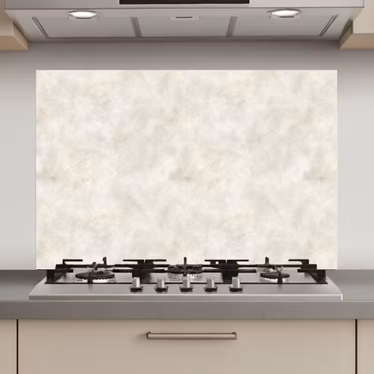 Spatscherm keuken - Crèmebeige - Marmer - Aders — 1