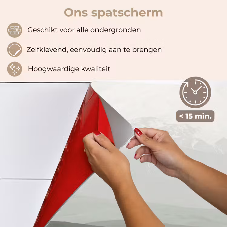 Spatscherm keuken - Grijs - Berg - Paarden — 4