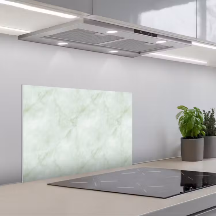 Spatscherm keuken - Groen - Marmer - Vloeiende aders — 5