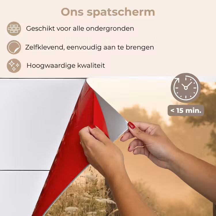 Spatscherm keuken - Hek - Natuur - Mist - Veld — 4