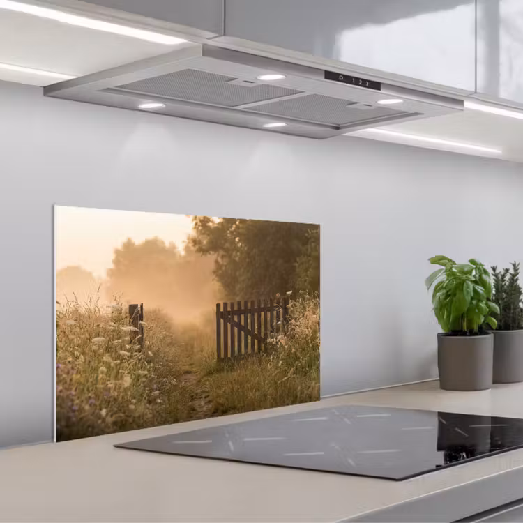 Spatscherm keuken - Hek - Natuur - Mist - Veld — 5