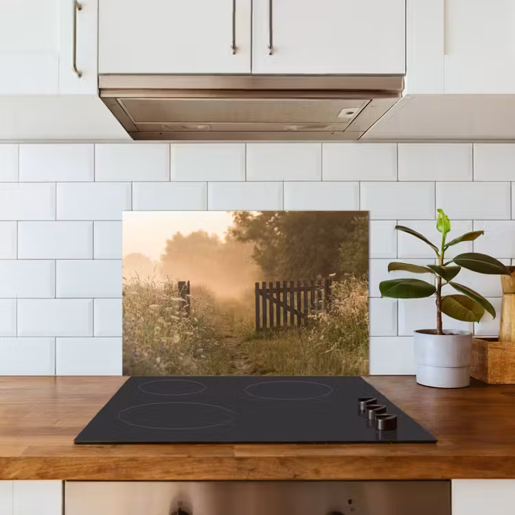 Spatscherm keuken - Hek - Natuur - Mist - Veld — 6