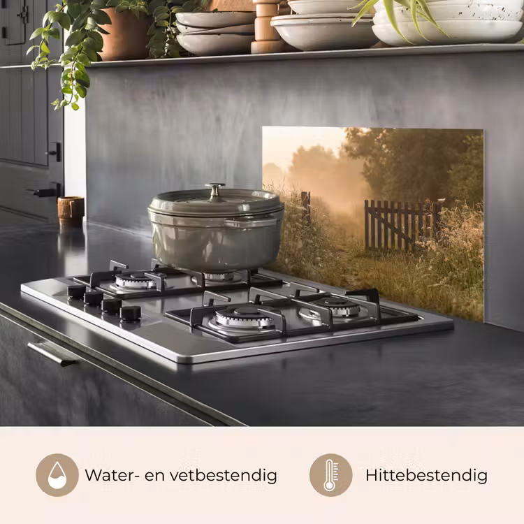 Spatscherm keuken - Hek - Natuur - Mist - Veld — 7