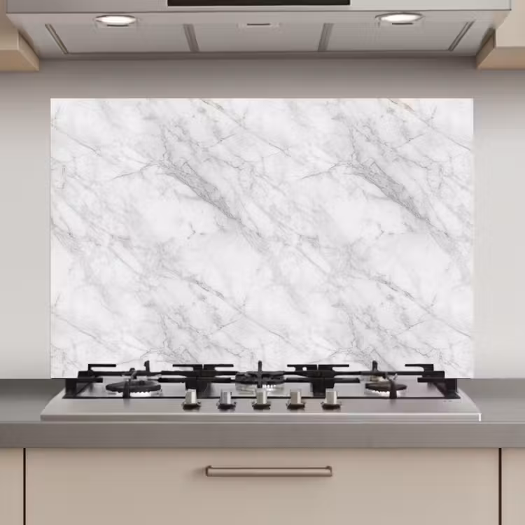 Spatscherm keuken - Klassiek - Marmer - Grijs — 1