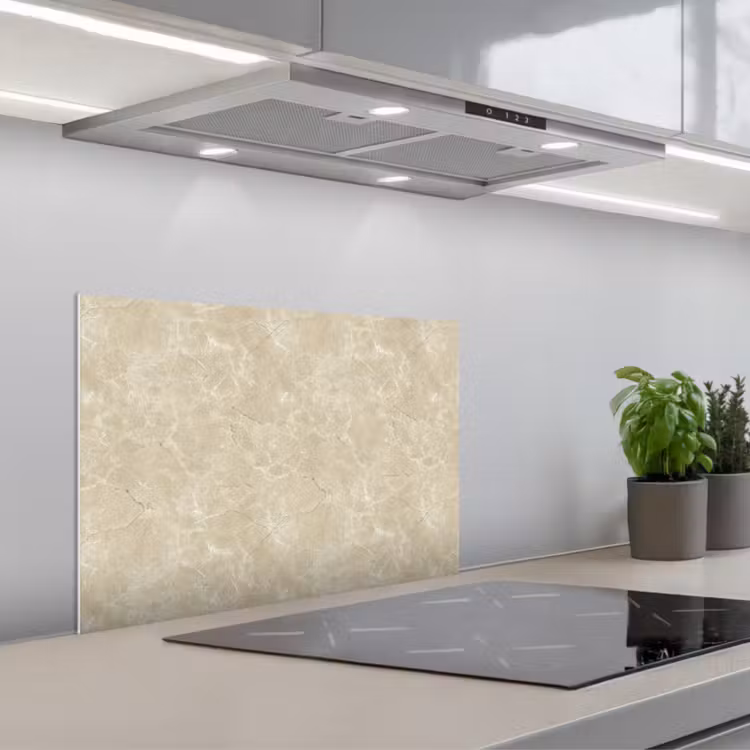 Spatscherm keuken - Lichtbeige - Marmer - Diffusie adering — 5