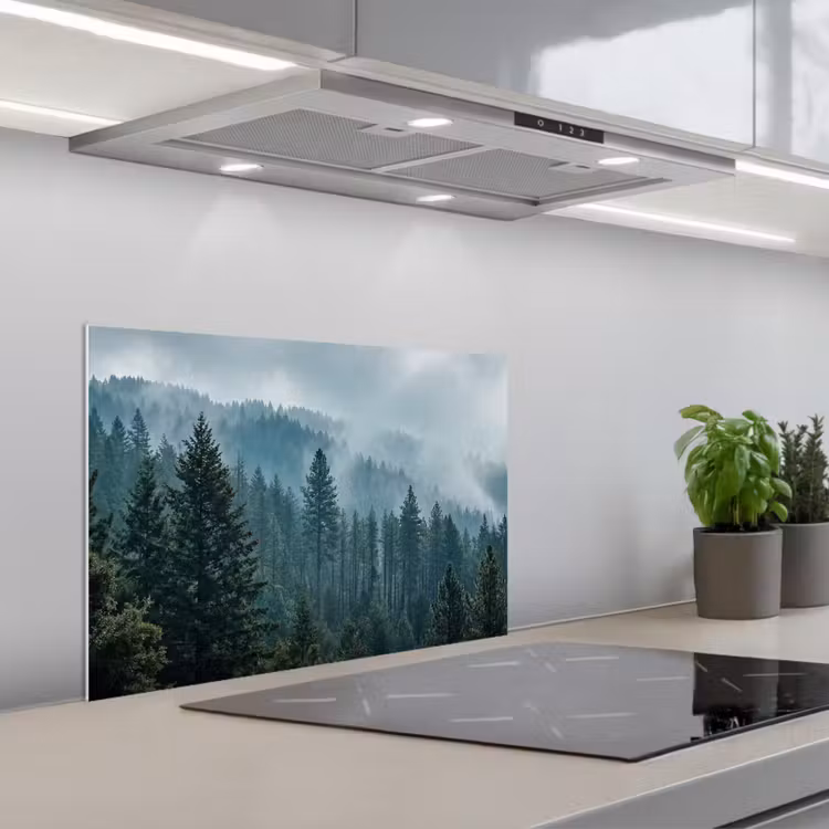 Spatscherm keuken - Naaldwoud - Bergen - Mist — 5