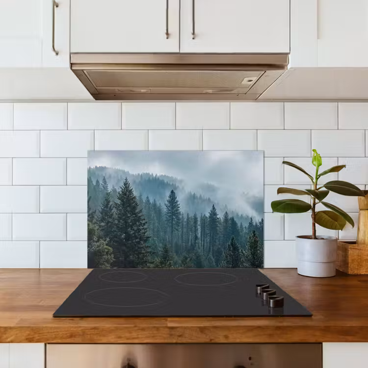 Spatscherm keuken - Naaldwoud - Bergen - Mist — 6