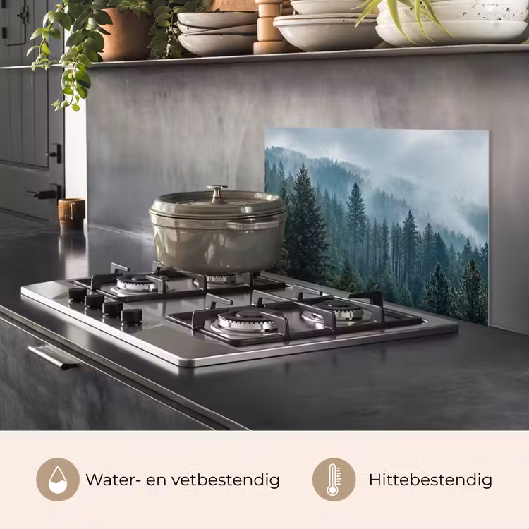 Spatscherm keuken - Naaldwoud - Bergen - Mist — 7