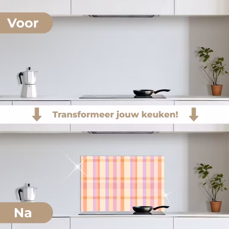 Spatscherm keuken - Pastel - uitpatroon - Geometrisch — 3