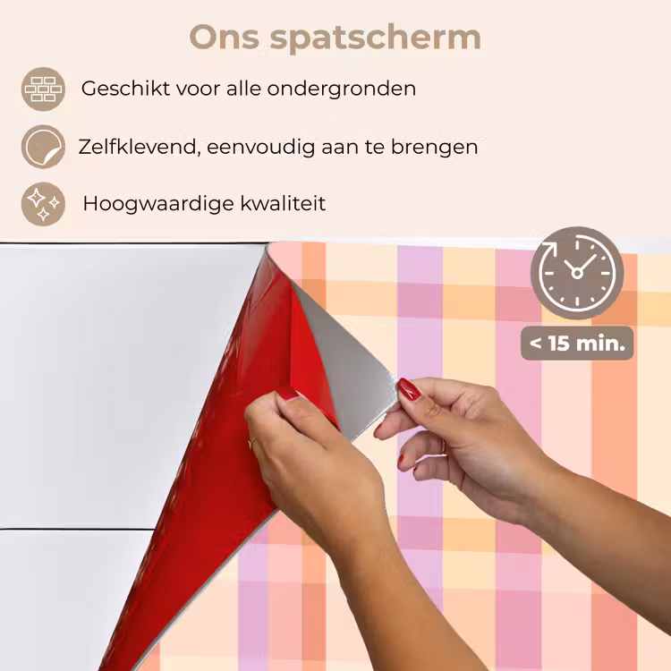 Spatscherm keuken - Pastel - uitpatroon - Geometrisch — 4