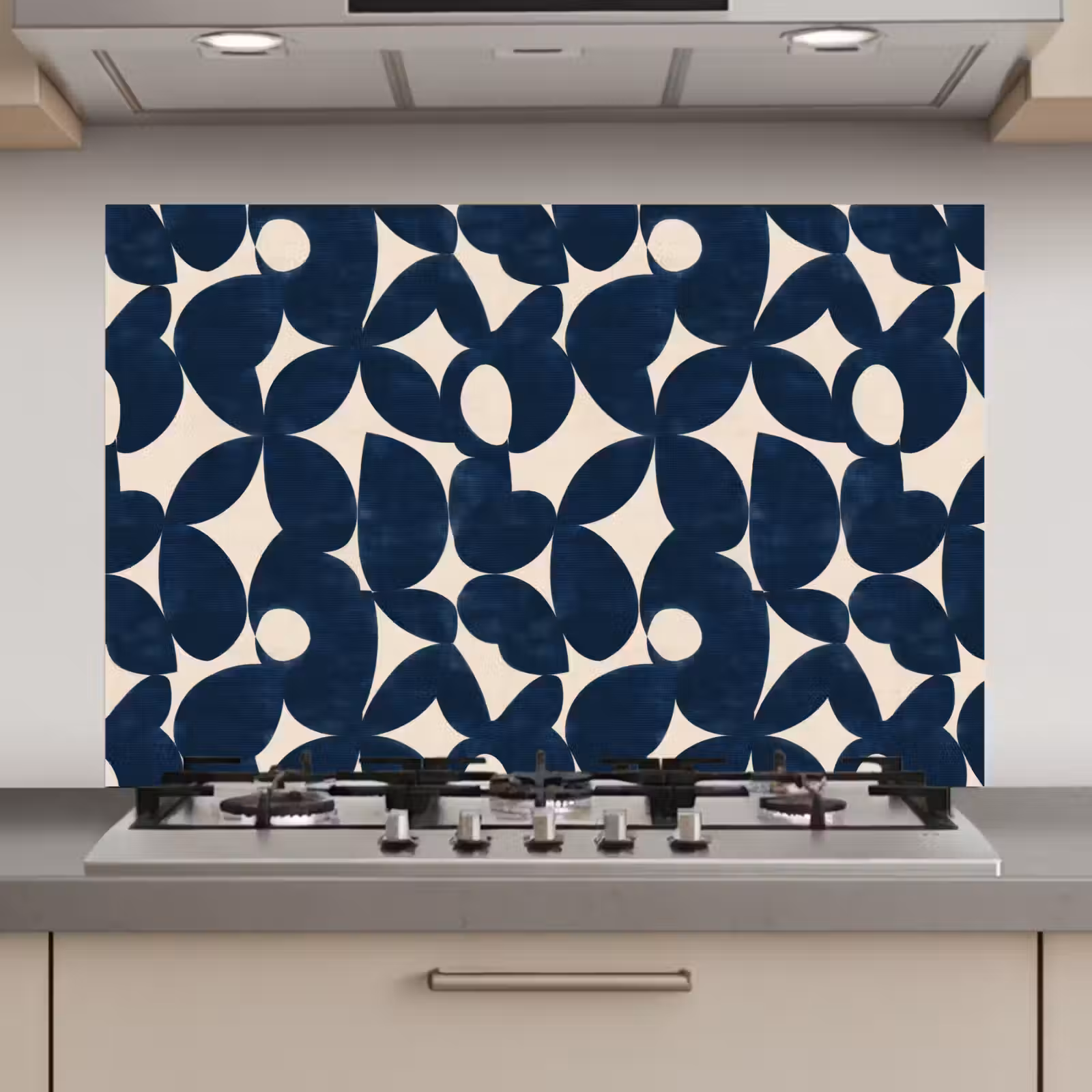 Spatscherm keuken - Modern - Geometrisch - Blauw — 1