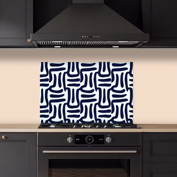 Spatscherm keuken - Abstract - Modern - Blauw — 2