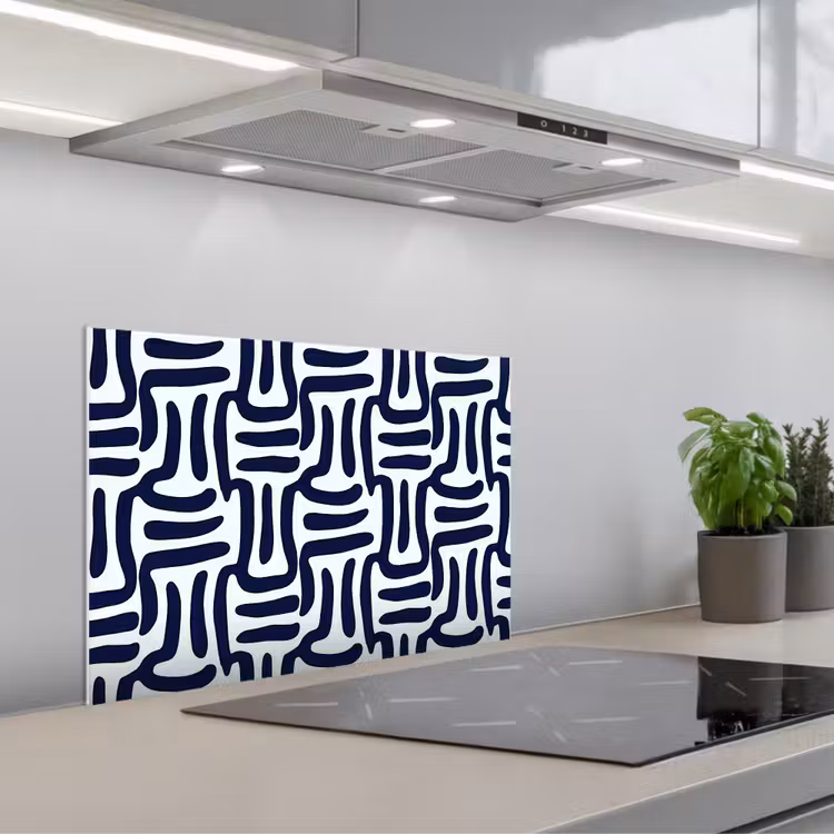 Spatscherm keuken - Abstract - Modern - Blauw — 5