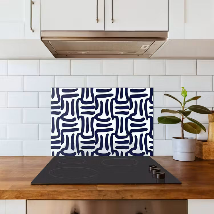 Spatscherm keuken - Abstract - Modern - Blauw — 6