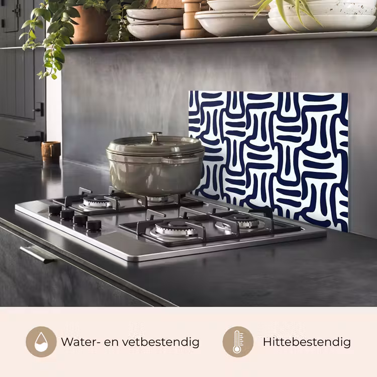 Spatscherm keuken - Abstract - Modern - Blauw — 7