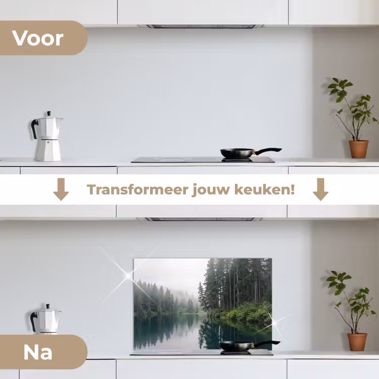 Spatscherm keuken - Bergen - Meer - Bos — 3
