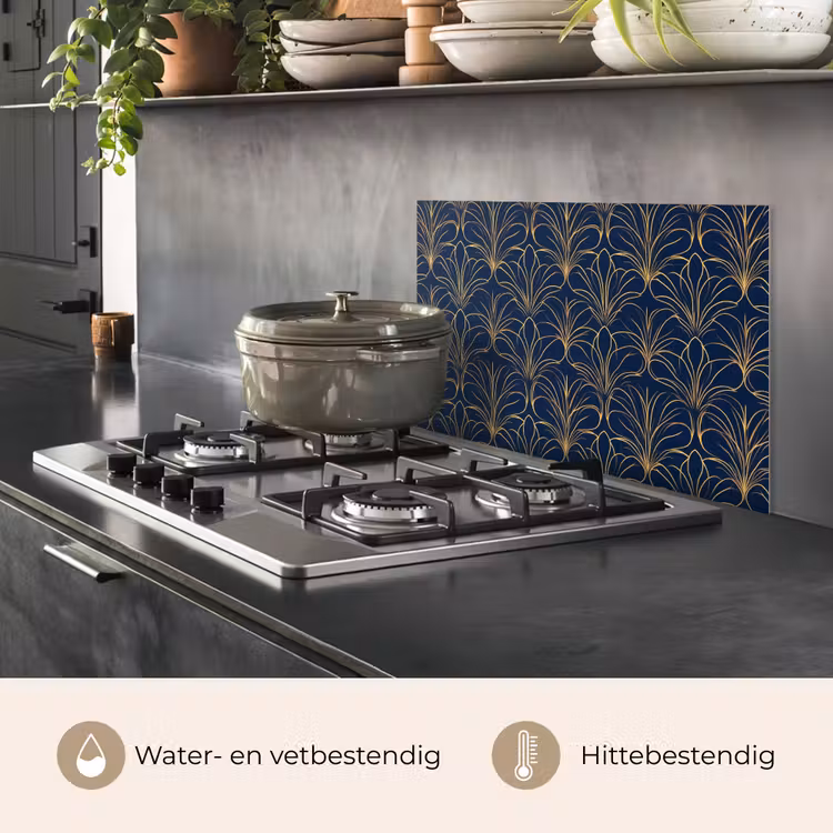 Spatscherm keuken - Deco - Waaier - Blauw — 7