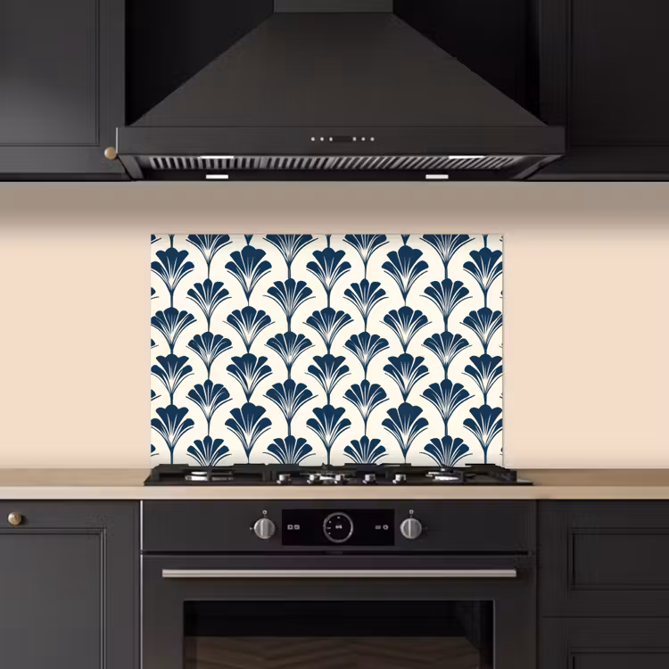 Spatscherm keuken - Klassiek - Motief - Blauw — 2