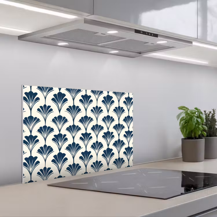 Spatscherm keuken - Klassiek - Motief - Blauw — 5