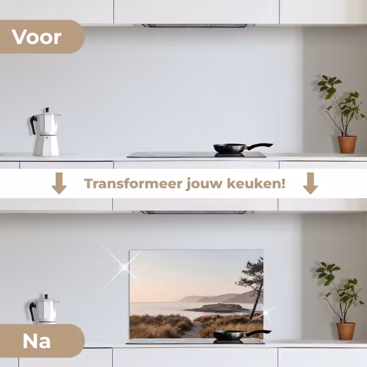 Spatscherm keuken - Landschap - Kust - Duinen — 3