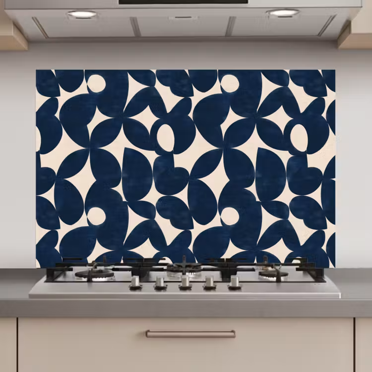Spatscherm keuken - Modern - Geometrisch - Blauw — 1
