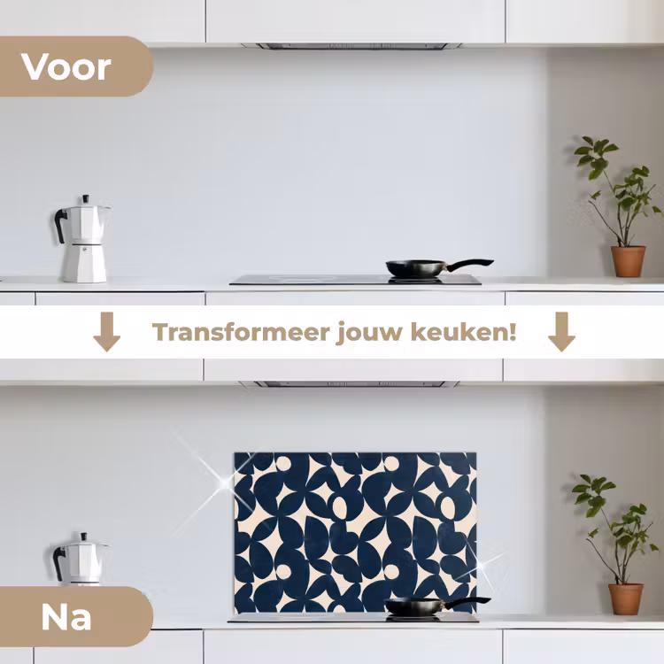 Spatscherm keuken - Modern - Geometrisch - Blauw — 3