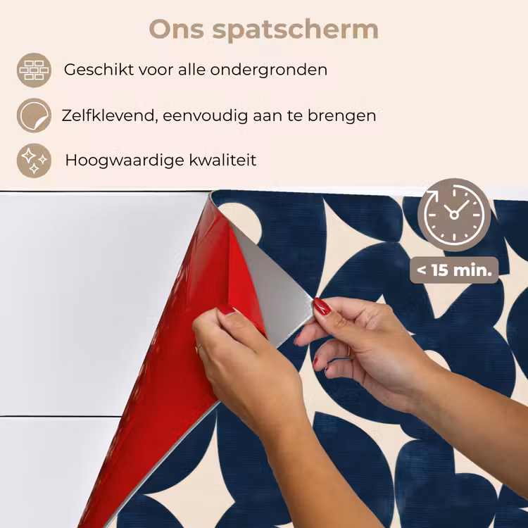 Spatscherm keuken - Modern - Geometrisch - Blauw — 4