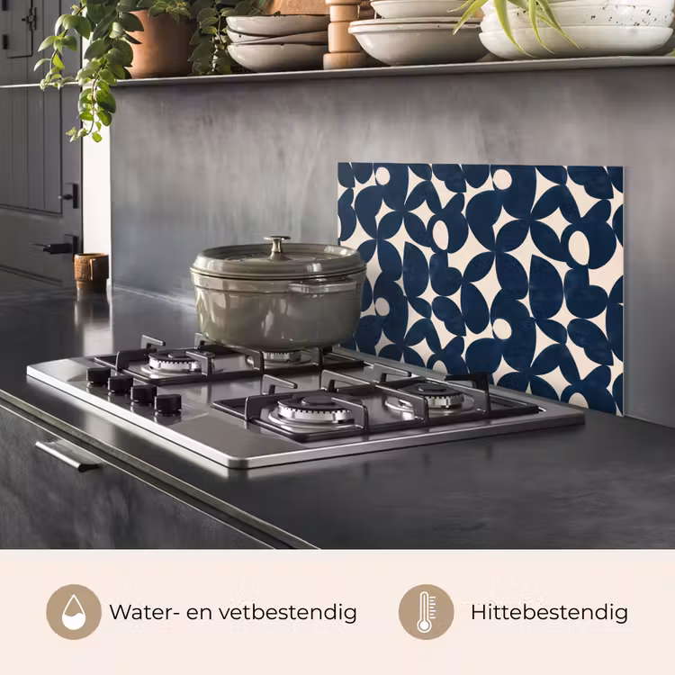 Spatscherm keuken - Modern - Geometrisch - Blauw — 7