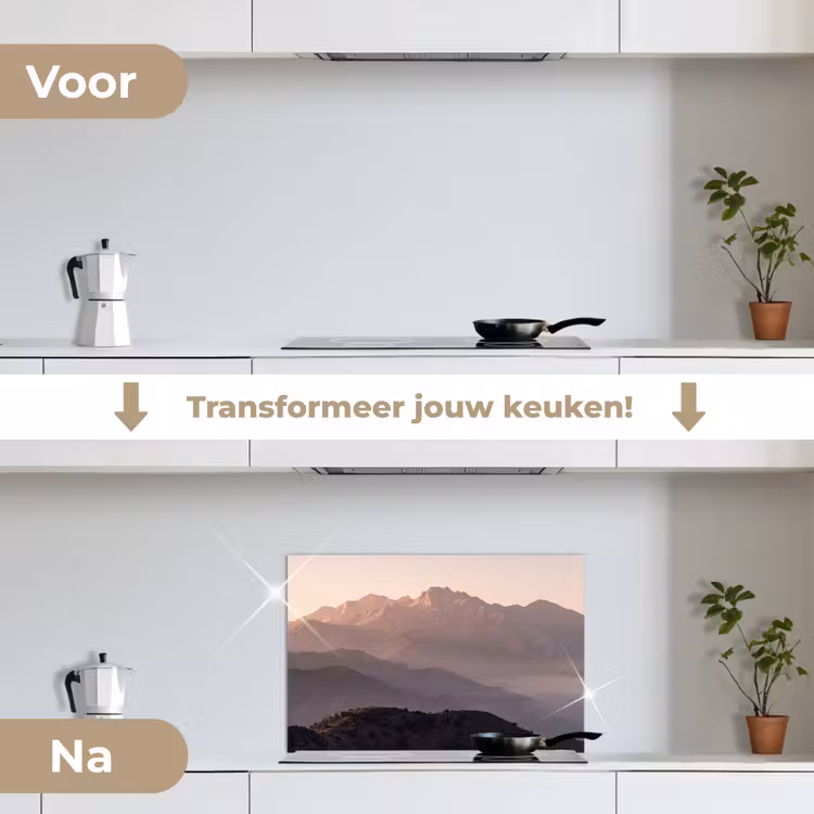 Spatscherm keuken - Panorama - Landschap - Bergen — 3