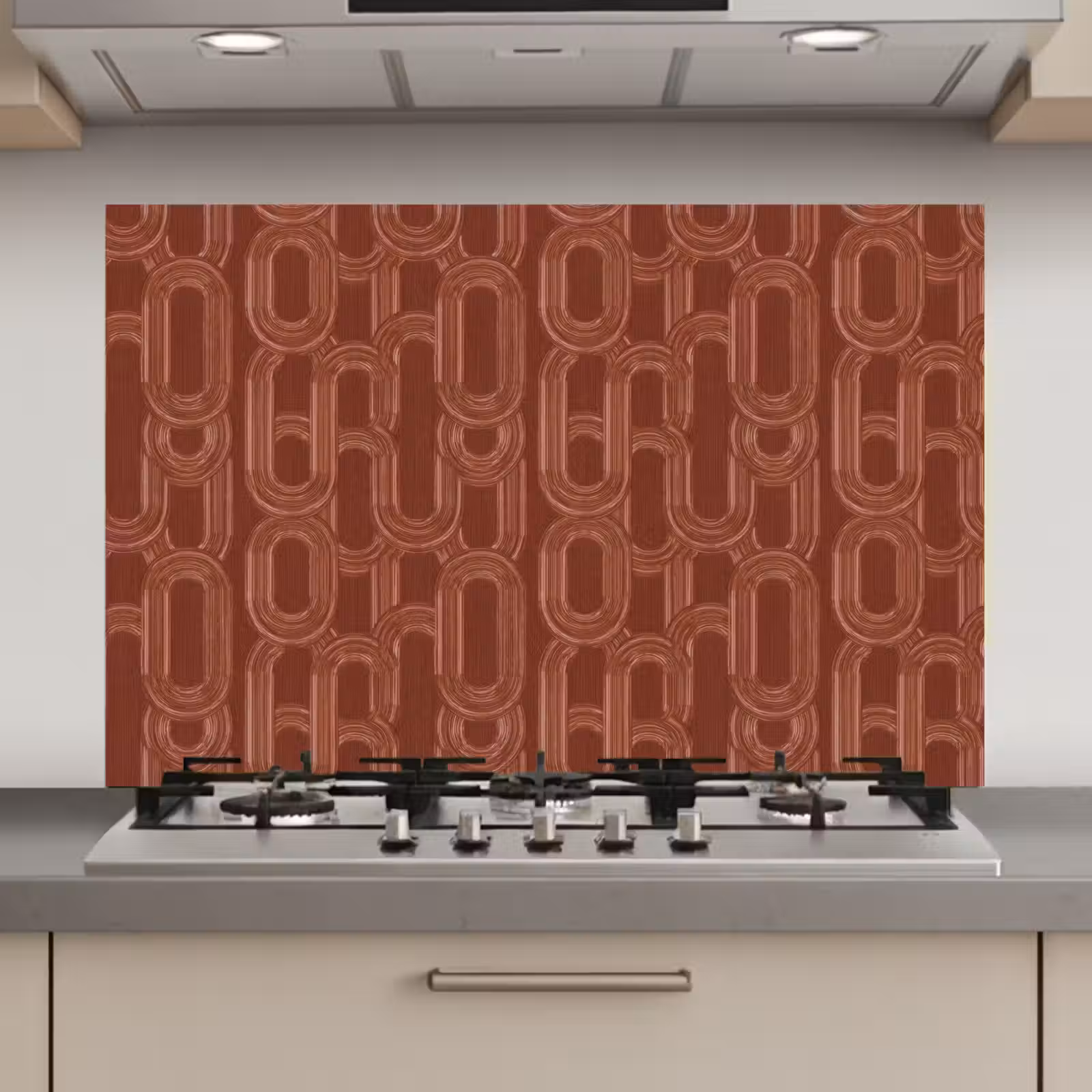 Spatscherm keuken - Abstract - Textuur - Bruin — 1
