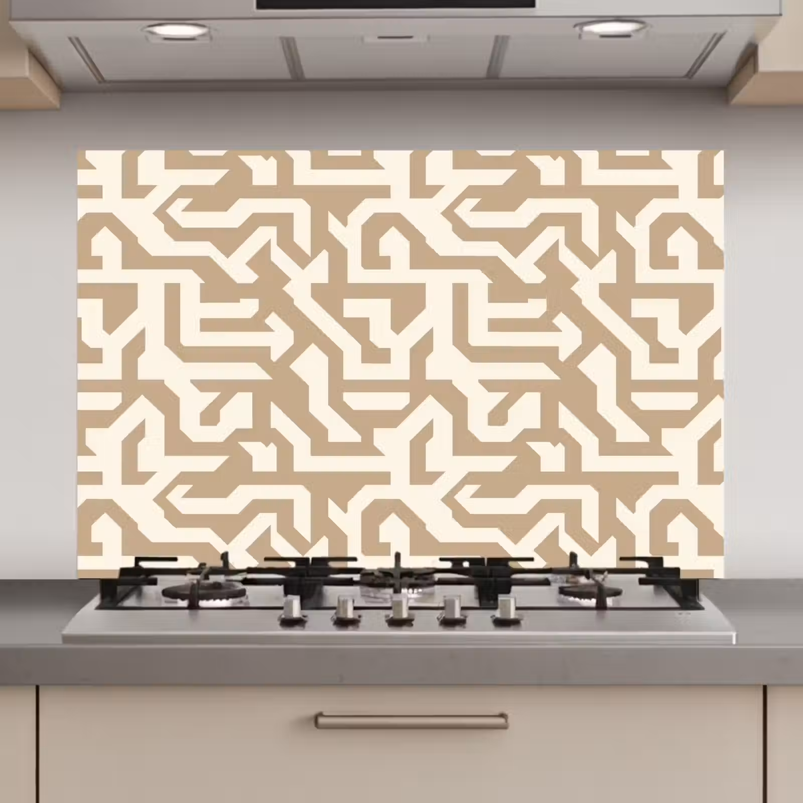 Spatscherm keuken - Modern - Abstract - Beige — 1