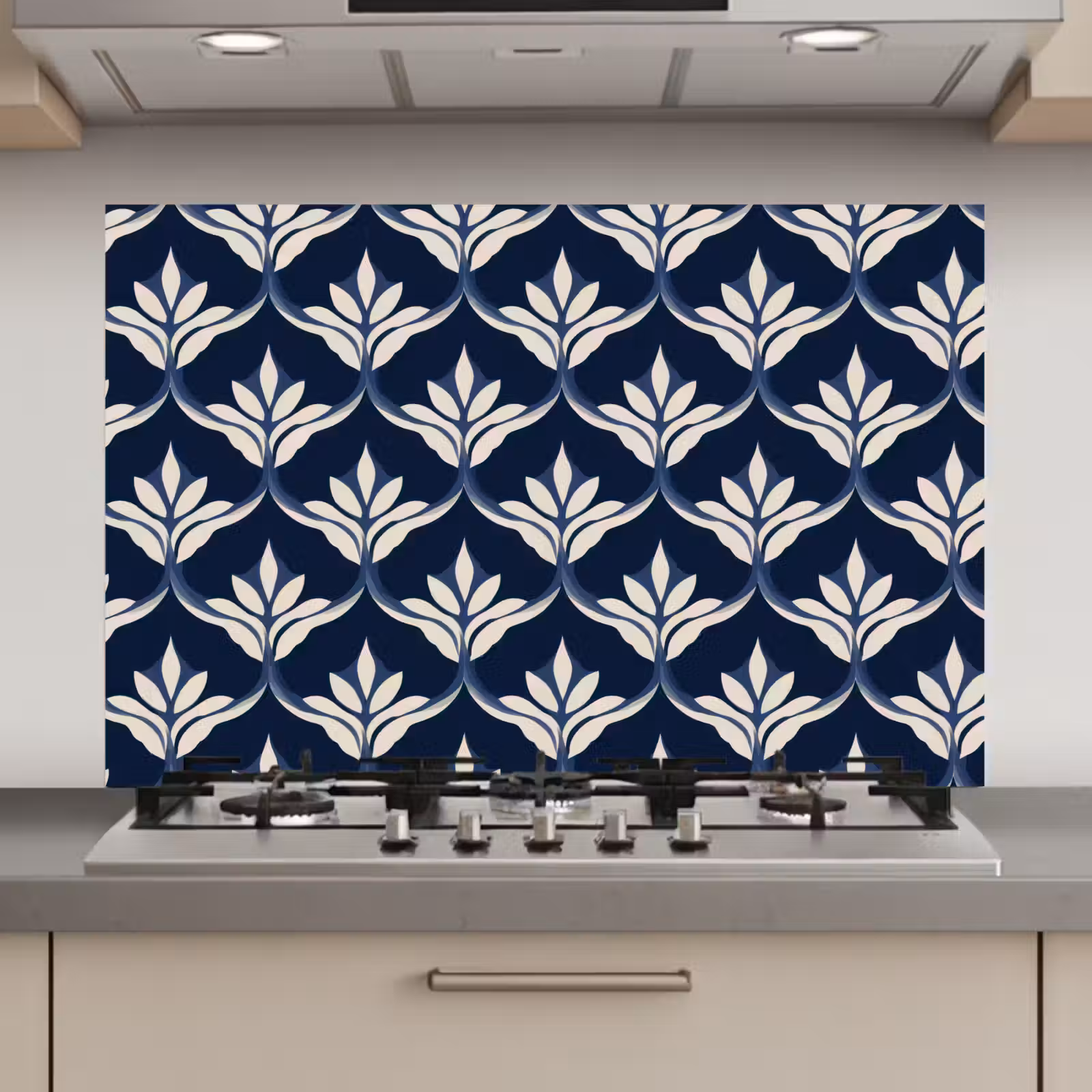 Spatscherm keuken - Modern - Ontwerp - Blauw — 1
