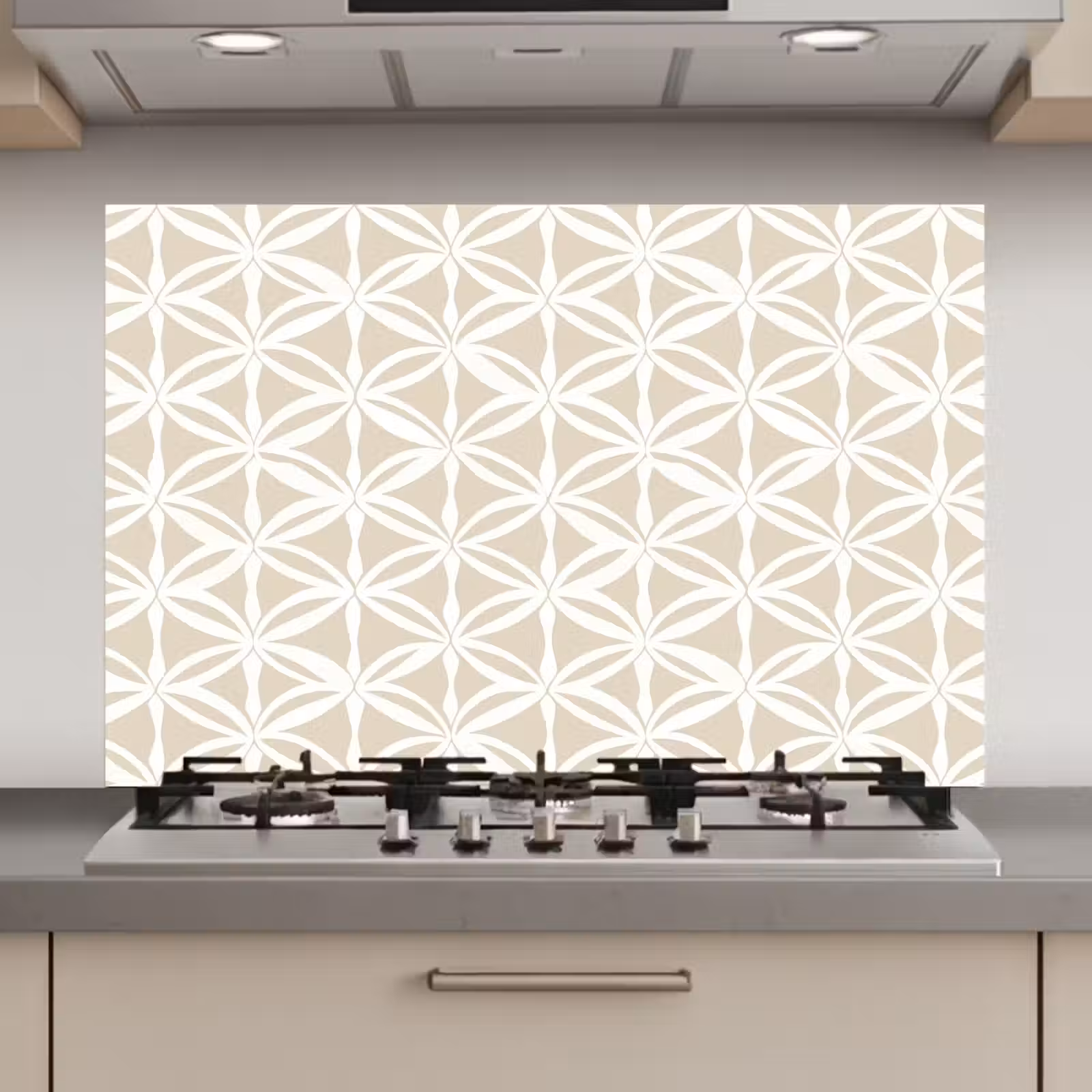 Spatscherm keuken - Motief - Modern - Beige — 1