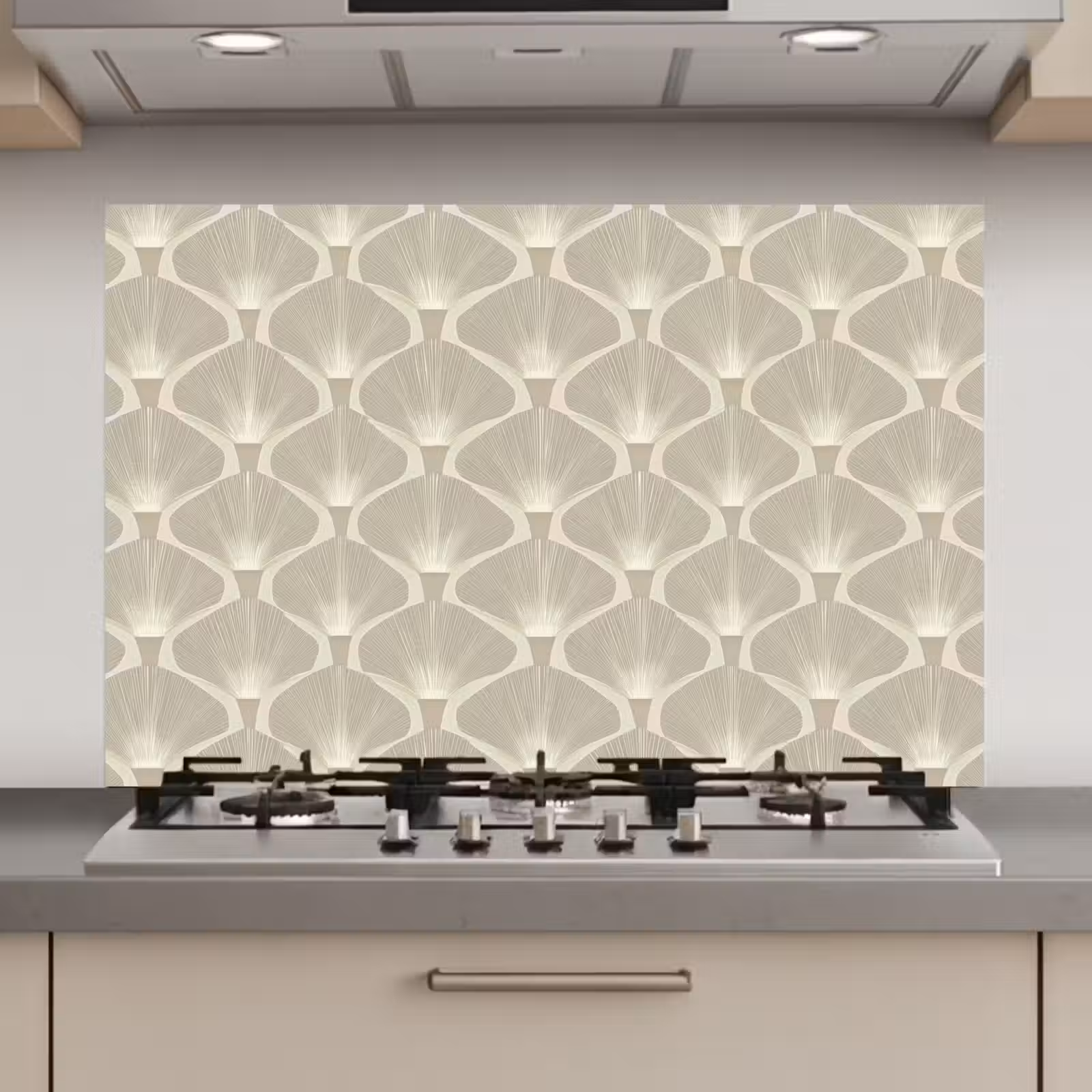 Spatscherm keuken - Paneel - Ginkgo - Zand — 1