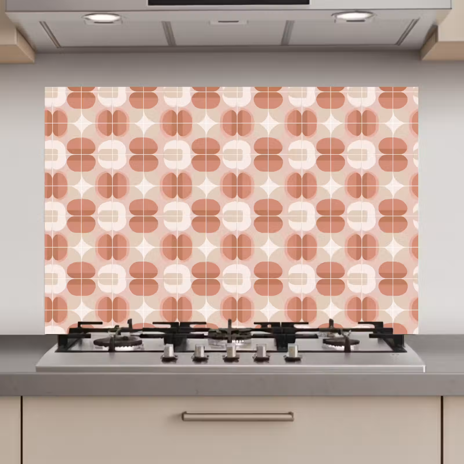 Spatscherm keuken - Retro - Klassiek - Roze — 1