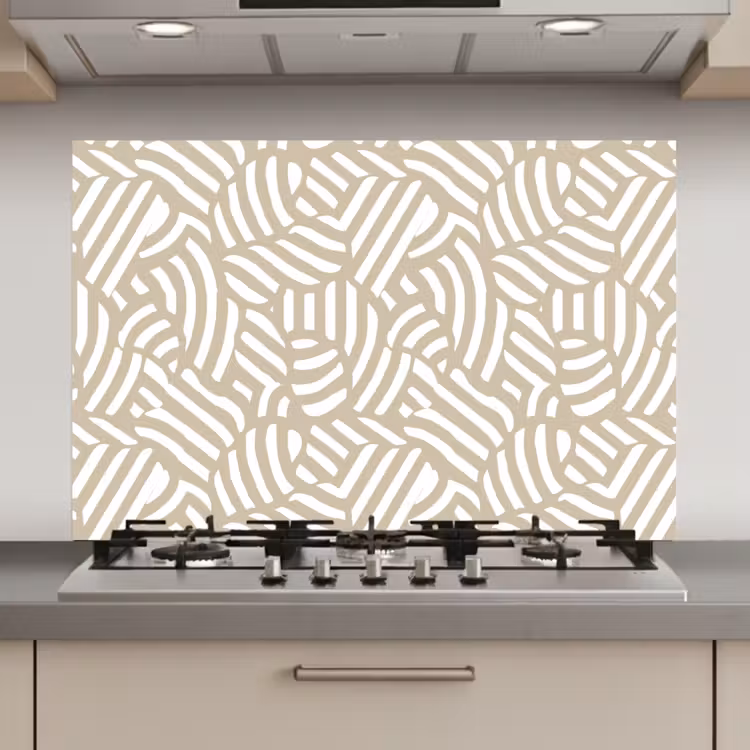 Spatscherm keuken - Abstract - Modern - Beige — 1