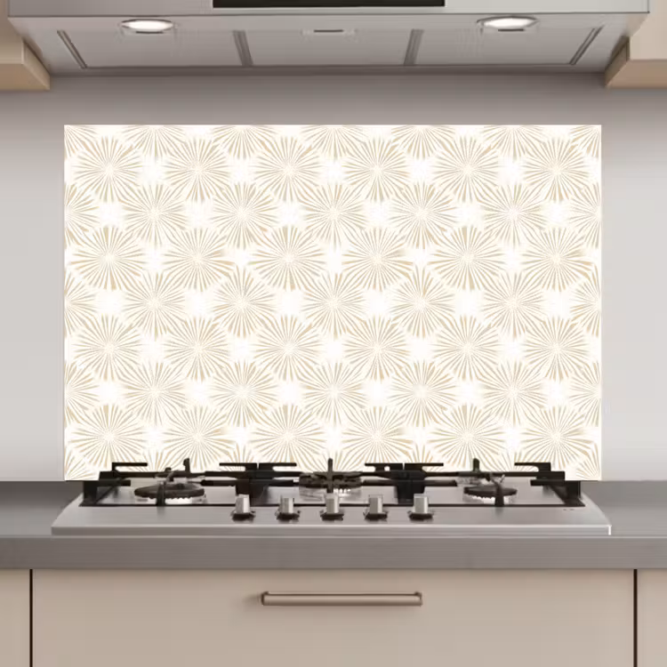 Spatscherm keuken - Abstract - Motief - Beige — 1