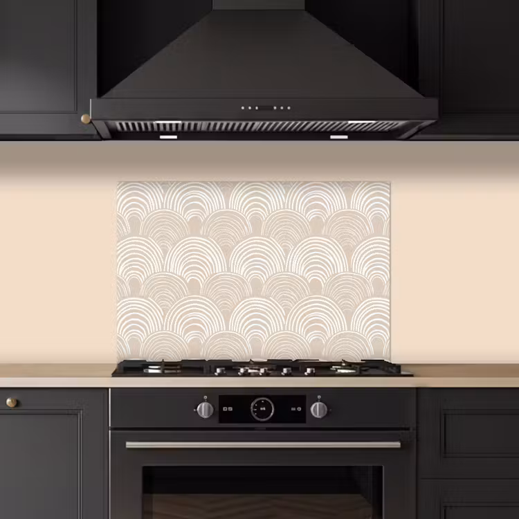 Spatscherm keuken - Golven - Structuur - Beige — 2