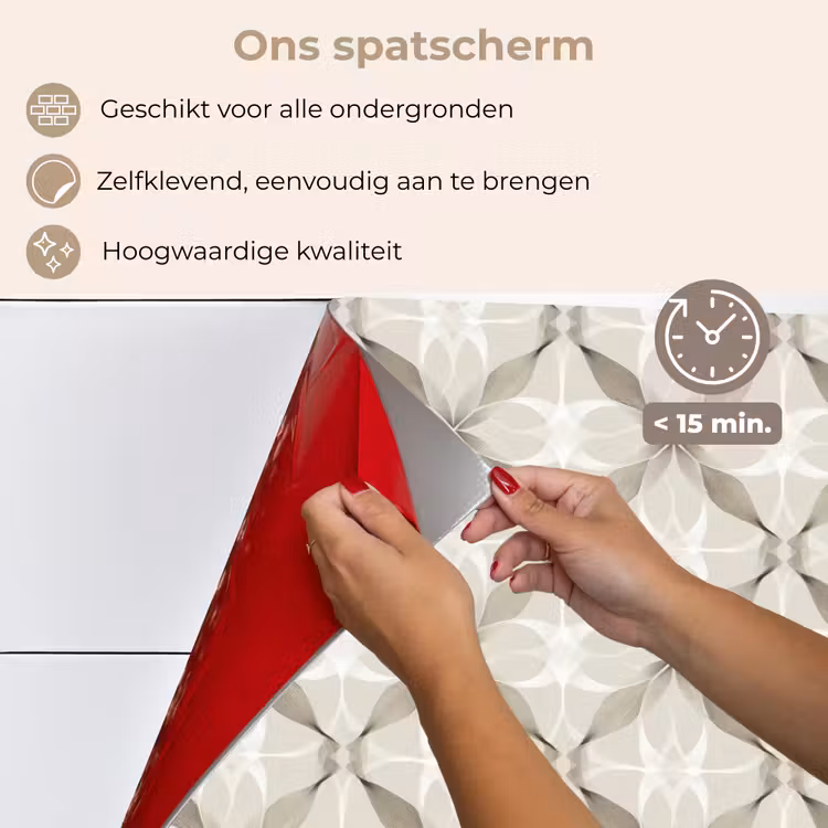 Spatscherm keuken - Grafisch - Patroon - Grijs — 4