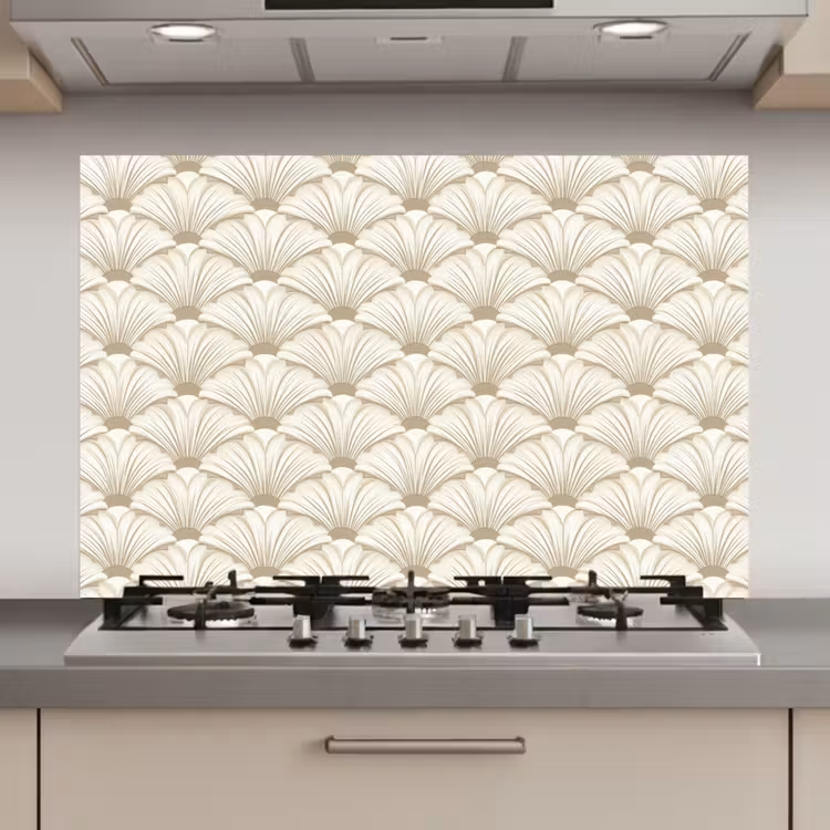 Spatscherm keuken - Klassiek - Art - Beige — 1