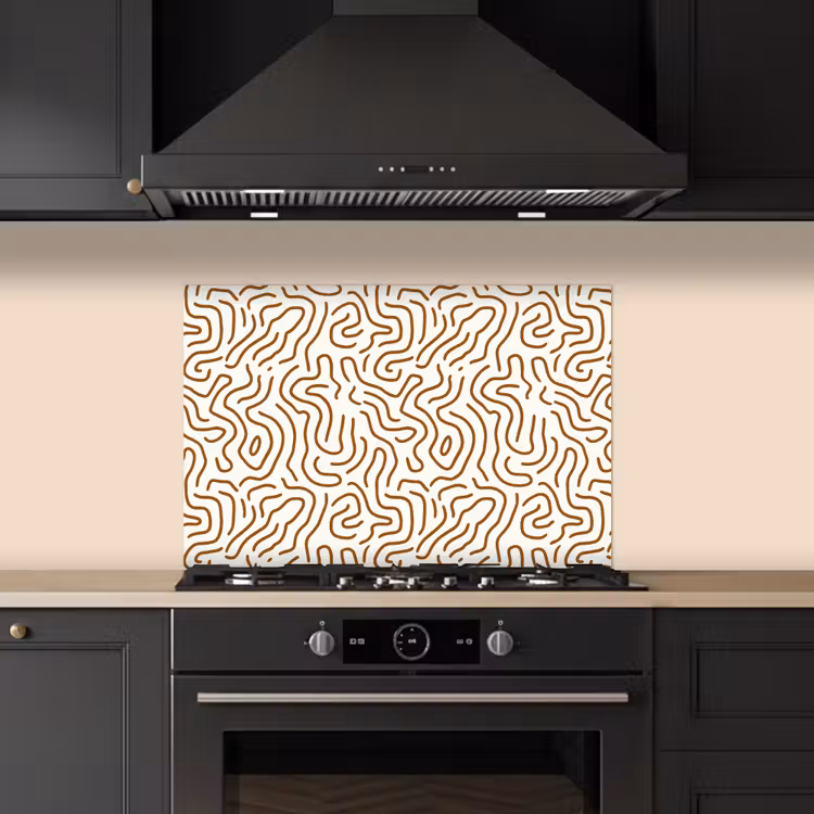 Spatscherm keuken - Minimalistisch - Patroon - Terracotta — 2