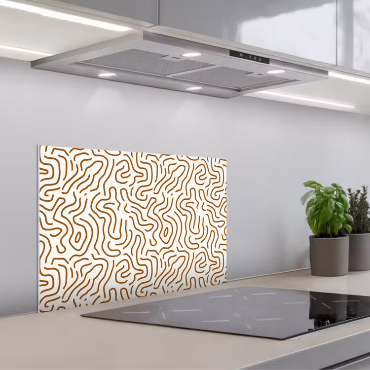 Spatscherm keuken - Minimalistisch - Patroon - Terracotta — 5