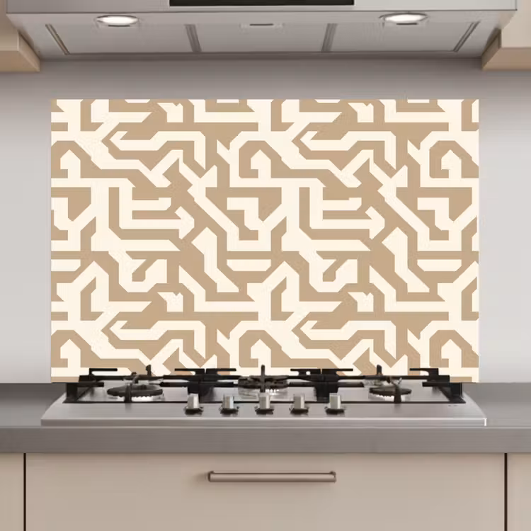 Spatscherm keuken - Modern - Abstract - Beige — 1