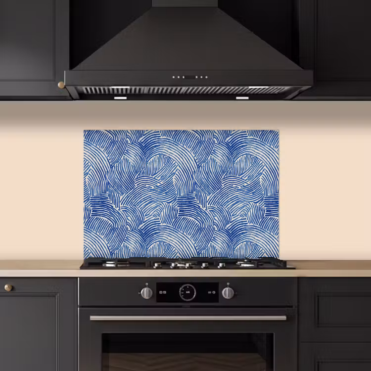 Spatscherm keuken - Modern - Abstract - Blauw — 2