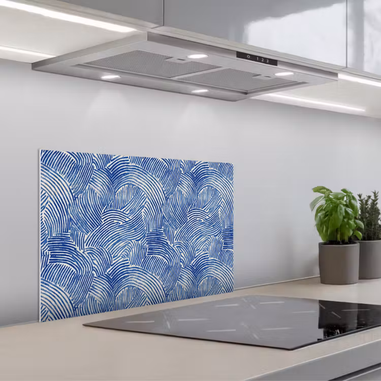 Spatscherm keuken - Modern - Abstract - Blauw — 5