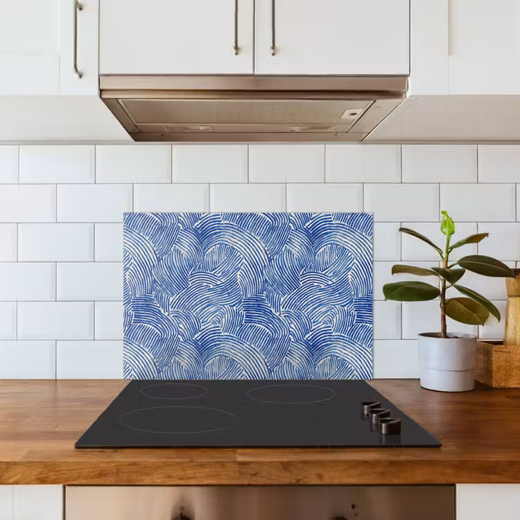 Spatscherm keuken - Modern - Abstract - Blauw — 6