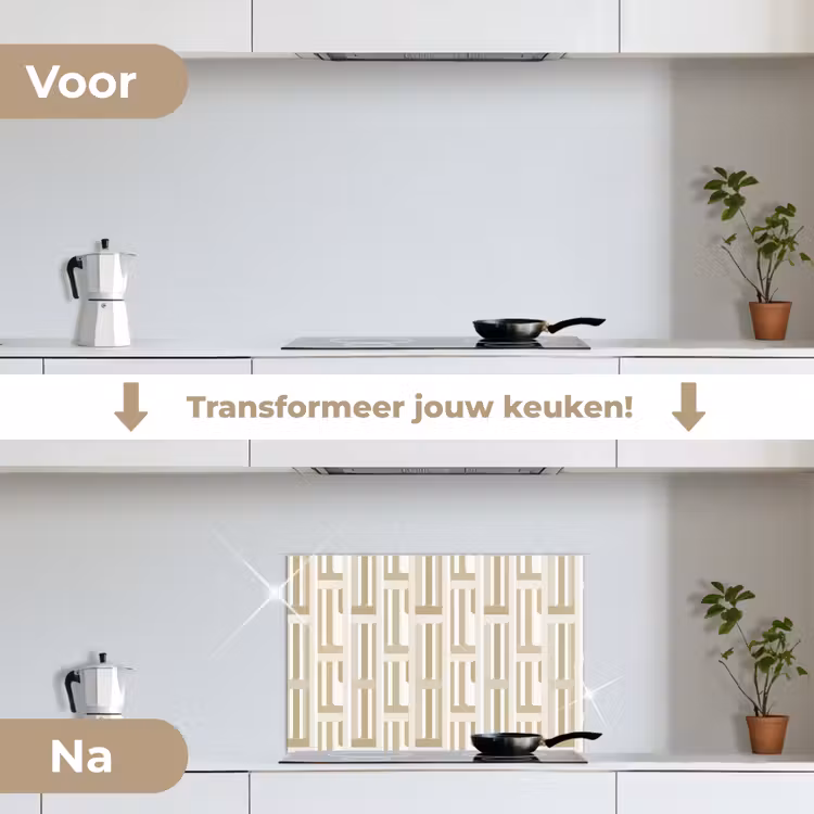 Spatscherm keuken - Modern - Geometrisch - Beige — 3