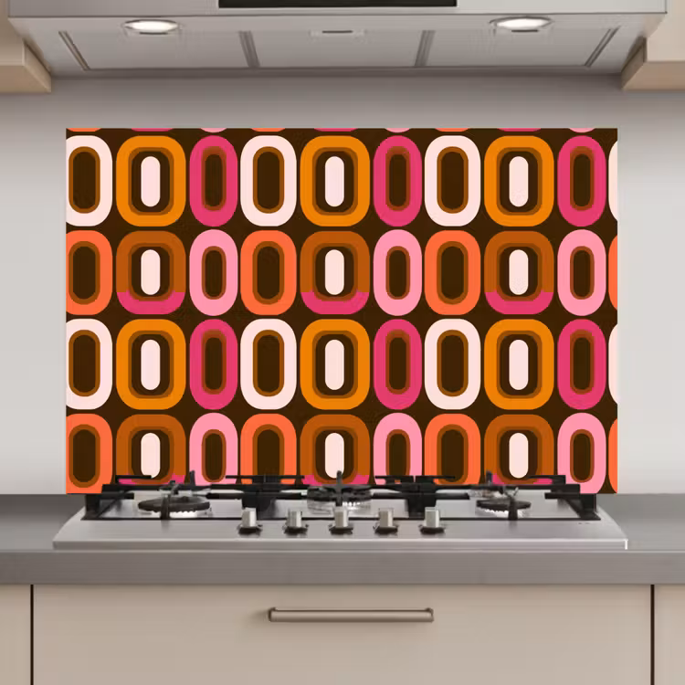 Spatscherm keuken - Modern - Retro - Kleurrijk — 1