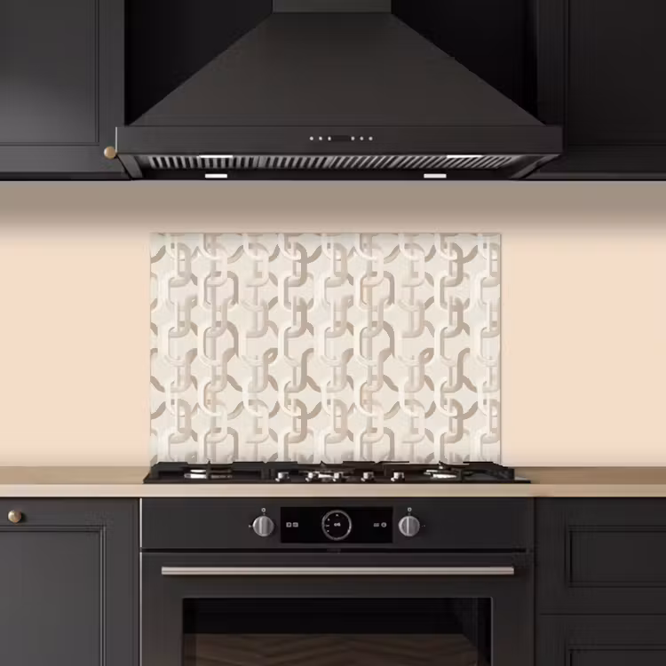 Spatscherm keuken - Motief - Abstract - Beige — 2